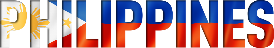 Philippines flag text font